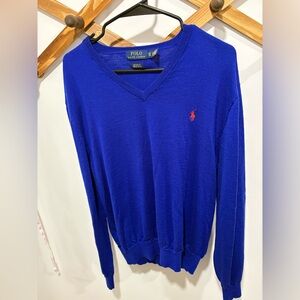 Polo Ralph Lauren V-neck sweater in royal blue